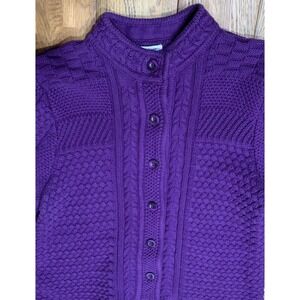 LL Bean Cable Knit Cozy CottageCore  Gorpore Granola Streetwear Cardigan